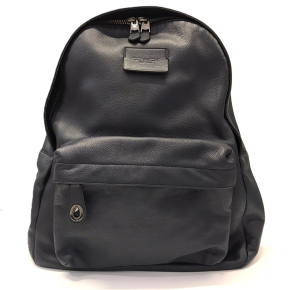 Coach Men´s Refined Pebble Leather Canvas Backpack, Navy, 71622,All Products : American Fashion Style Bags On Sale
